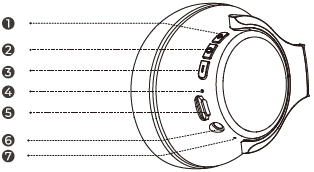 KVIDIO WH201A Over Ear Bluetooth Headphones-diagram