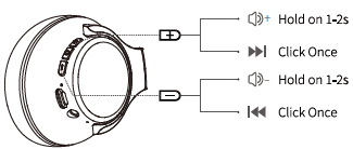 KVIDIO WH201A Over Ear Bluetooth Headphones-volume