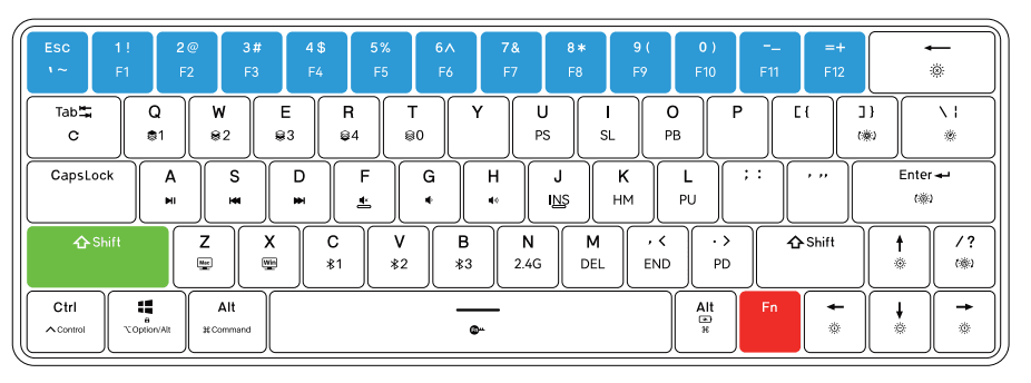 Kemove DIERYA DK63 Wireless Mechanical Gaming Keyboard User Guide KemoveAA DIERYA DK63 Wireless Mechanical Gaming Keyboard-3