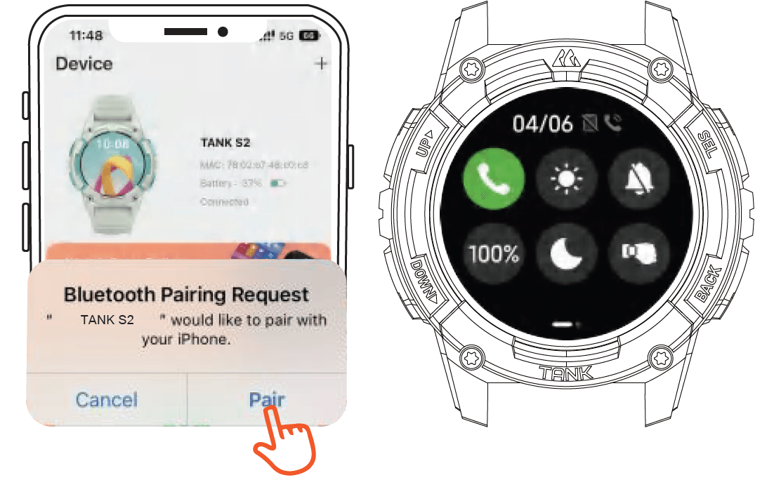 Kospet Tank S2 Smart Watch 9