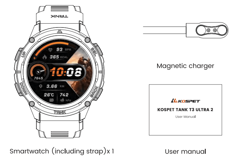 Kospet Tank T3 Ultra 2 Smartwatch 2