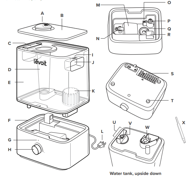 Levolt LUH-A603 Classic 300 Lite Ultrasonic Cool Mist Humidifier 1