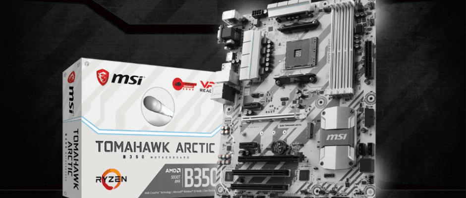 MSI B350 Tomahawk Arctic Motherboard-featured