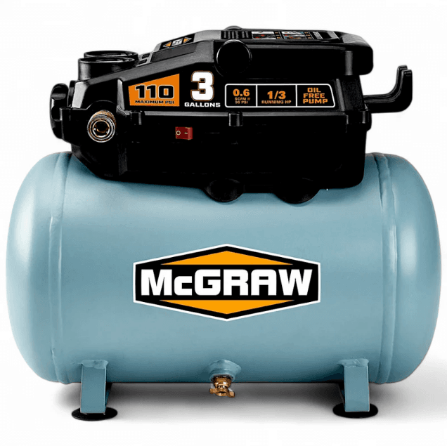 McGRAW 57567 3 Gallon Oil Free Portable Air Compressor-product