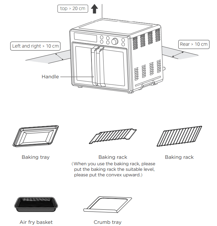 Midea MET26C3AST Flexify French Door Toaster Oven Air Fryer 1