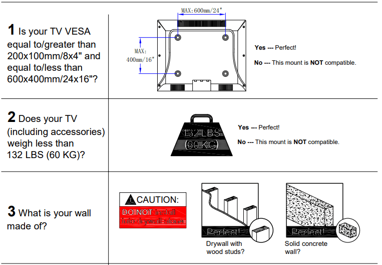Mounting Dream MD2268 UL Listed TV Mount Installation Manual Mounting Dream MD2268 UL Listed TV Mount-1