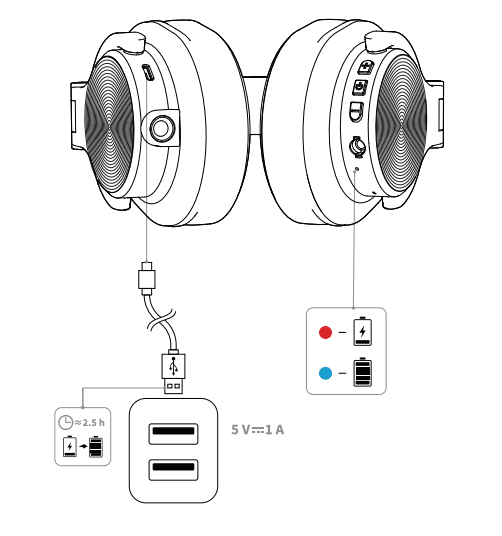 OneOdio A70 Bluetooth Over Ear Headphones User Manual OneOdio A70 Bluetooth Over Ear Headphones-3