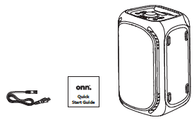 Onn PA2323 Wireless Portable Party Speaker-What is in box