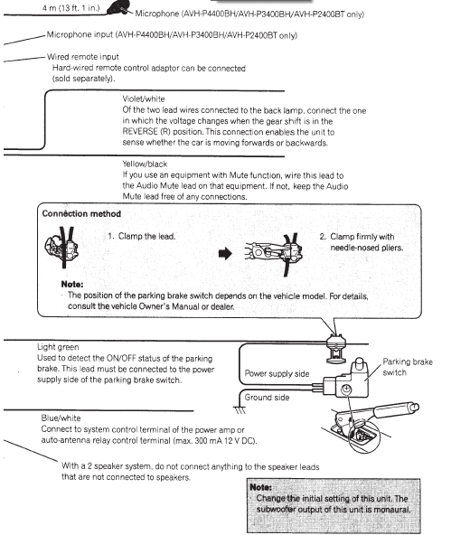 Pioneer AVH-P4400BH 2-DIN Multimedia DVD Receiver-installation 2