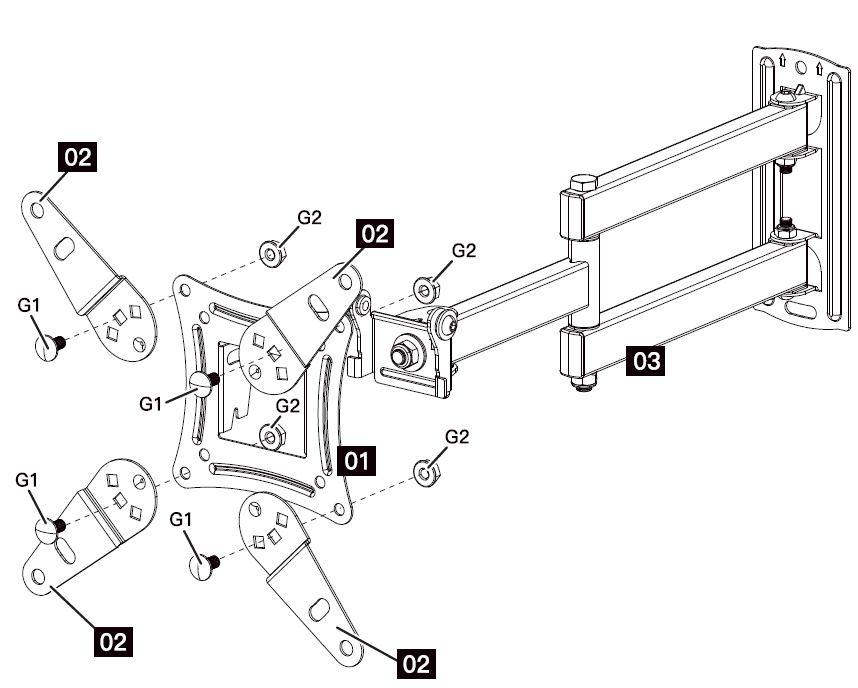 Pipishell Full Motion TV Monitor Wall Mount Instructions Manual Pipishell Full Motion TV Monitor Wall Mount Instructions Manual-1
