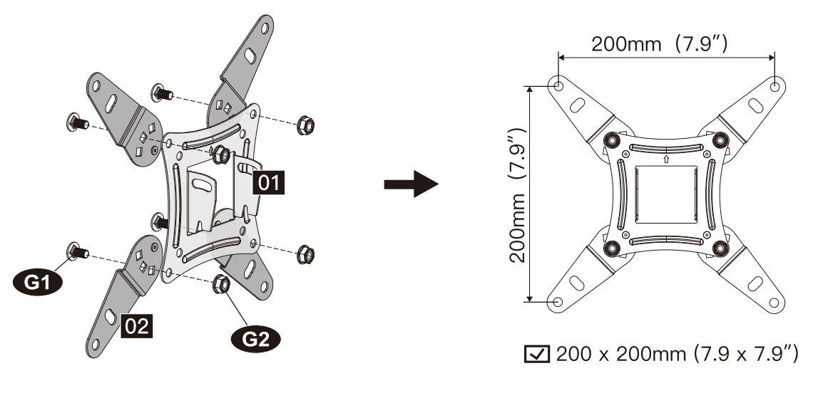 Pipishell Full Motion TV Monitor Wall Mount Instructions Manual Pipishell Full Motion TV Monitor Wall Mount Instructions Manual-14
