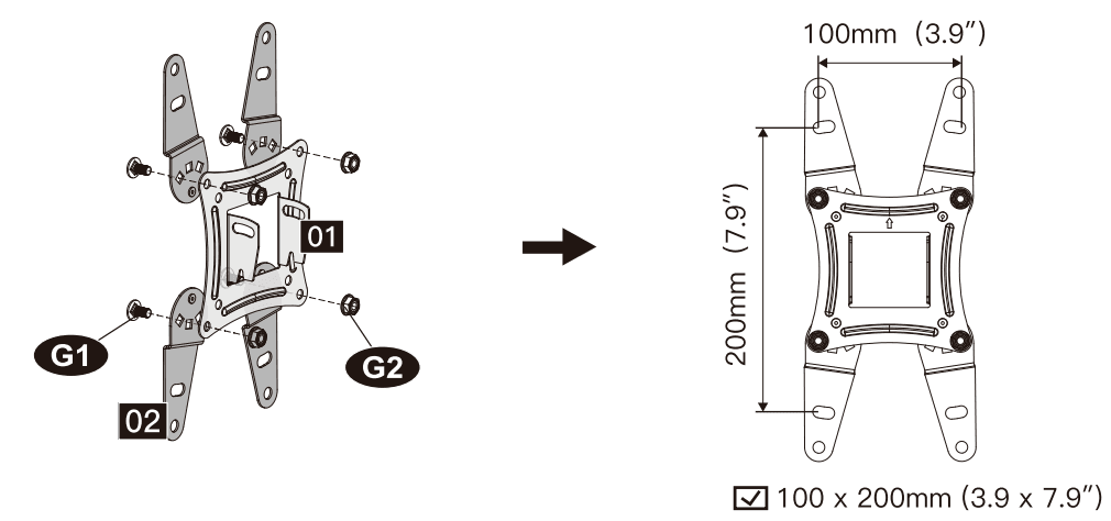 Pipishell Full Motion TV Monitor Wall Mount Instructions Manual Pipishell Full Motion TV Monitor Wall Mount Instructions Manual-15