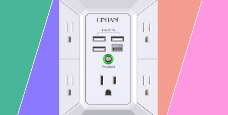 QINLIANF USB Wall Charger Surge Protector Outlet Extender User Guide QINLIANF USB Wall Charger Surge Protector Outlet Extender-featured