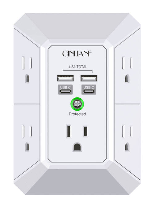 QINLIANF USB Wall Charger Surge Protector Outlet Extender User Guide QINLIANF USB Wall Charger Surge Protector Outlet Extender-product