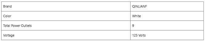 QINLIANF USB Wall Charger Surge Protector Outlet Extender User Guide QINLIANF USB Wall Charger Surge Protector Outlet Extender-specification