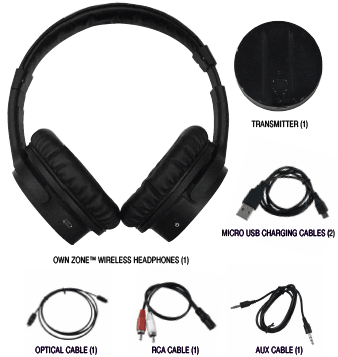 Sharper Image Own Zone Wireless TV Headphones User Manual Sharper Image Own Zone Wireless TV Headphones-parts