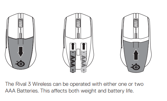 SteelSeries Rival 3 Wireless Gaming Mouse 6