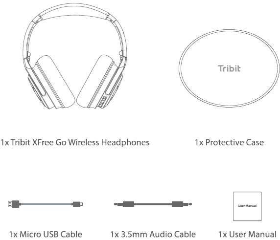 Tribit BTH71 X-Free Go Wireless Headphones-1