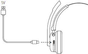 Tribit BTH80 CallElite 81 Wireless Headset-charging