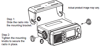 Uniden UM435BK Advanced Fixed Mount VHF Marine Radio-mounting