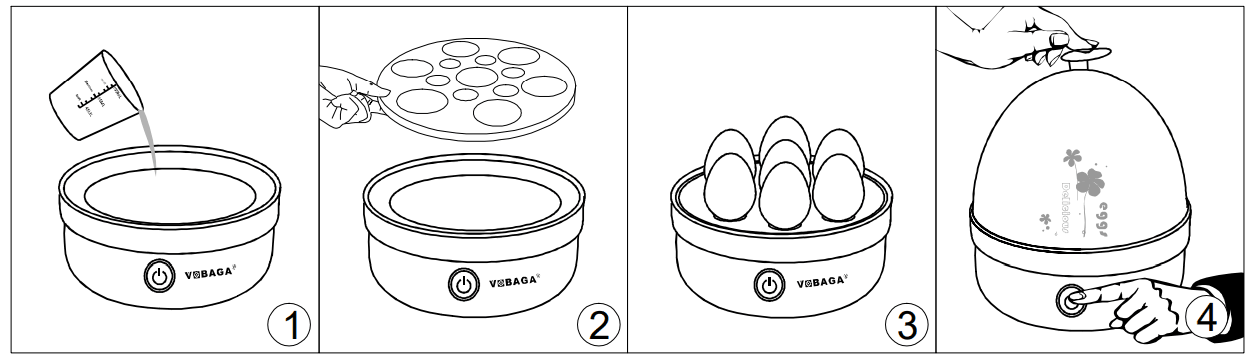 VOBAGA VOB-08 Electric Egg Cooker 4