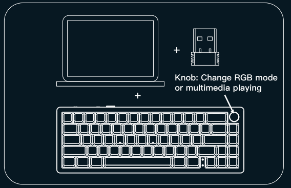YUNZII AL66 Knob CNC Aluminum Wireless Mechanical Keyboard 8]