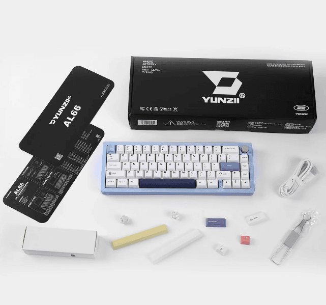 YUNZII AL66 Knob CNC Aluminum Wireless Mechanical Keyboard-product