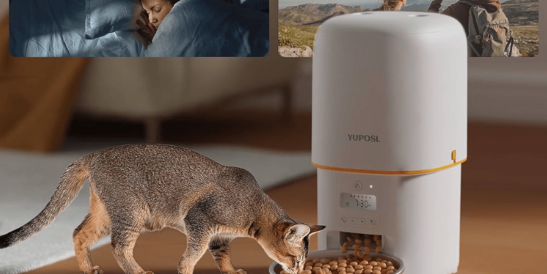 Yuposl YPF01-B001 Mushroom Automatic Pet Feeder-featured
