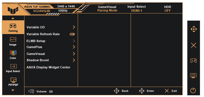 ASUS TUF VG34VQ3B Ultra-Wide Curved Gaming Monitor-16