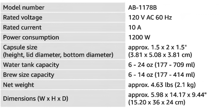 Amazon Basics Dual Brew Single Serve Capsule Coffee Maker 14