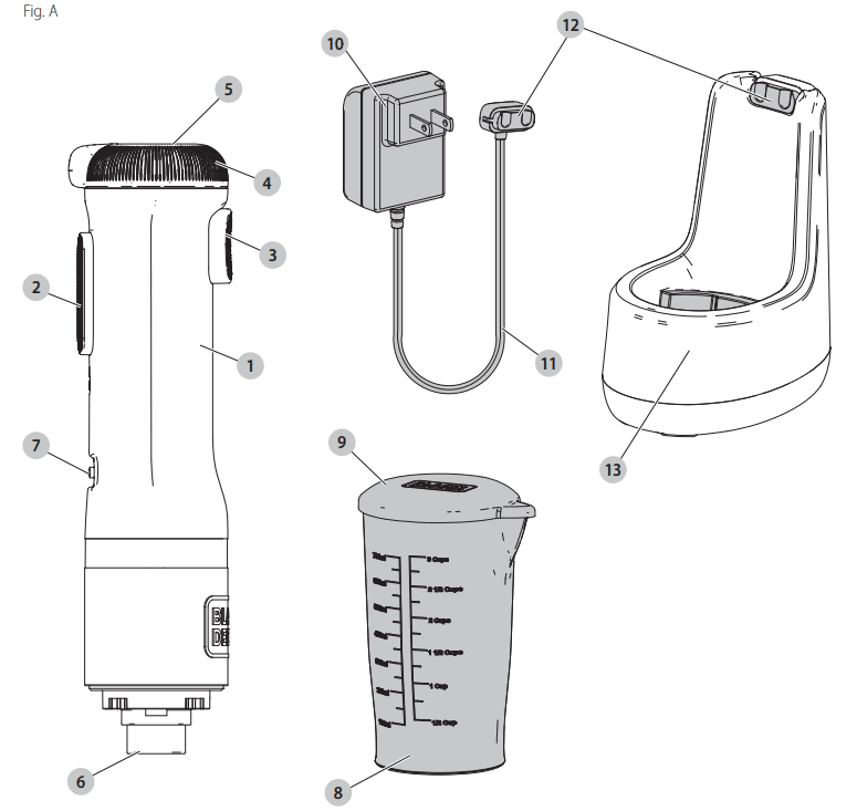 Black and Decker BCKM101 Kitchen Wand 8V Cordless Hand Blender 1