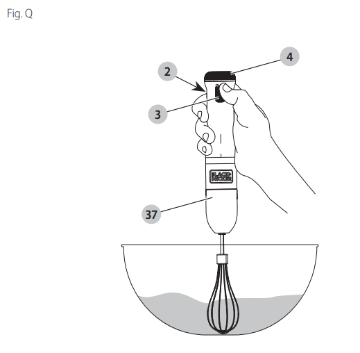 Black and Decker BCKM101 Kitchen Wand 8V Cordless Hand Blender 12