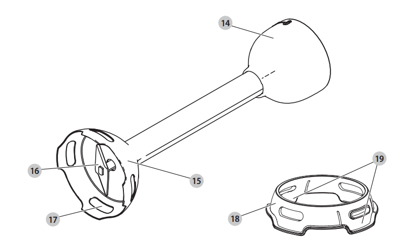 Black and Decker BCKM101 Kitchen Wand 8V Cordless Hand Blender 5