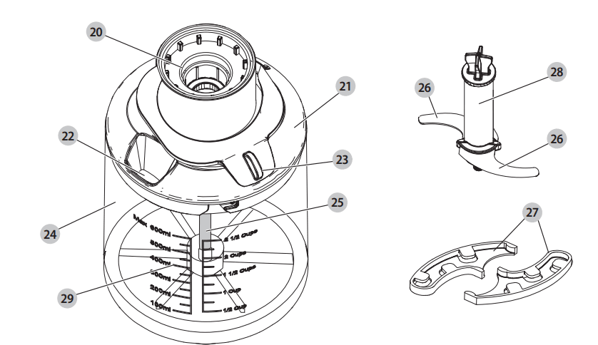 Black and Decker BCKM101 Kitchen Wand 8V Cordless Hand Blender 7