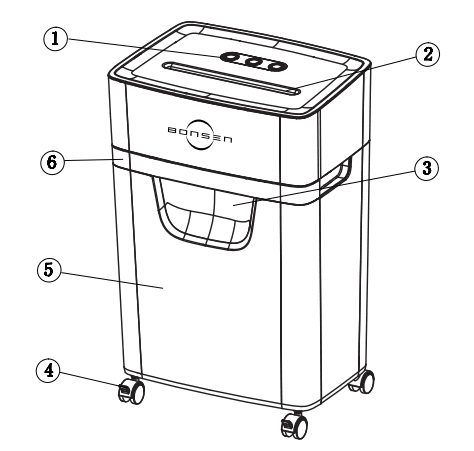 Bonsen S3102 16-Sheet Cross-Cut Paper Shredder 1