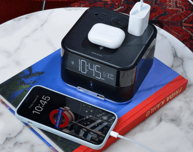 BrandStand CubieTrio Hotel Clock with Magnetic Wireless Charger-featured