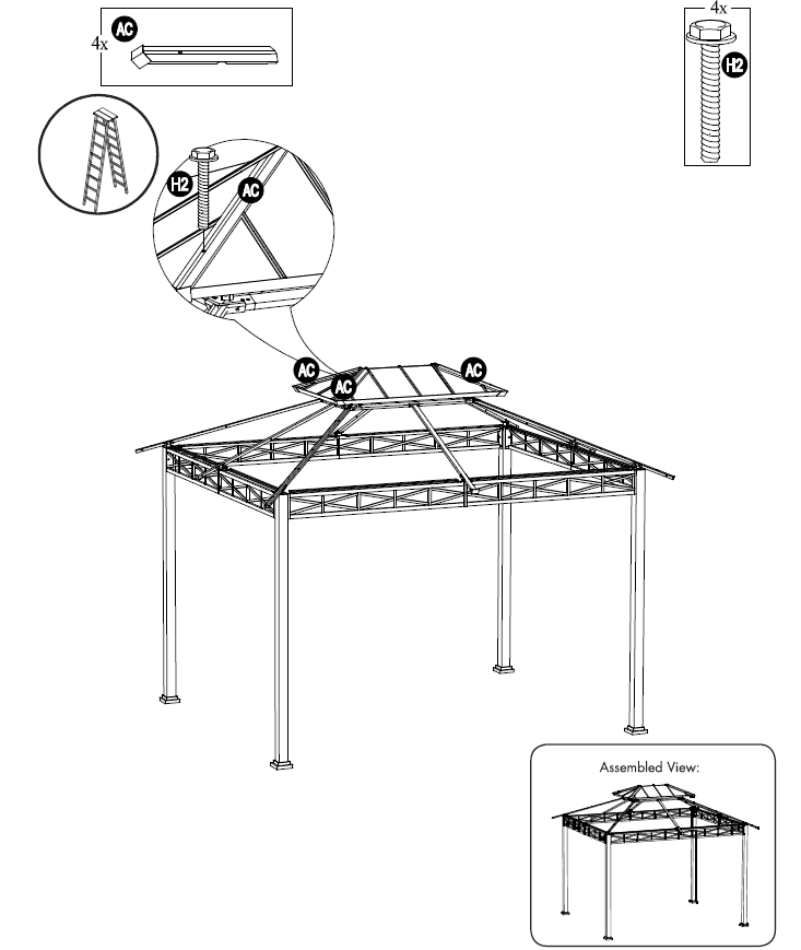 Broyhill A102010903 Hardtop Gazebo User Manual-15
