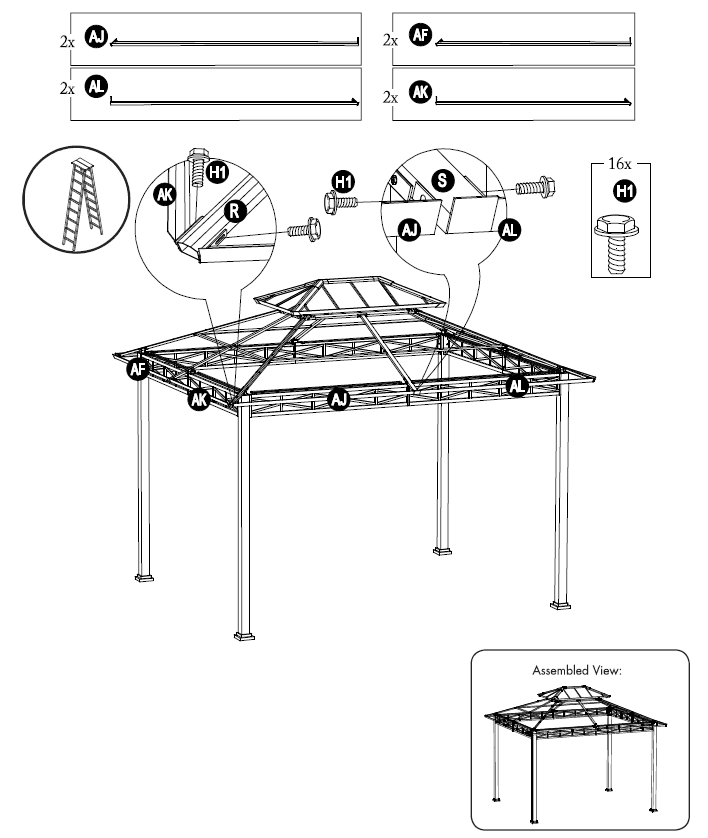Broyhill A102010903 Hardtop Gazebo User Manual-18