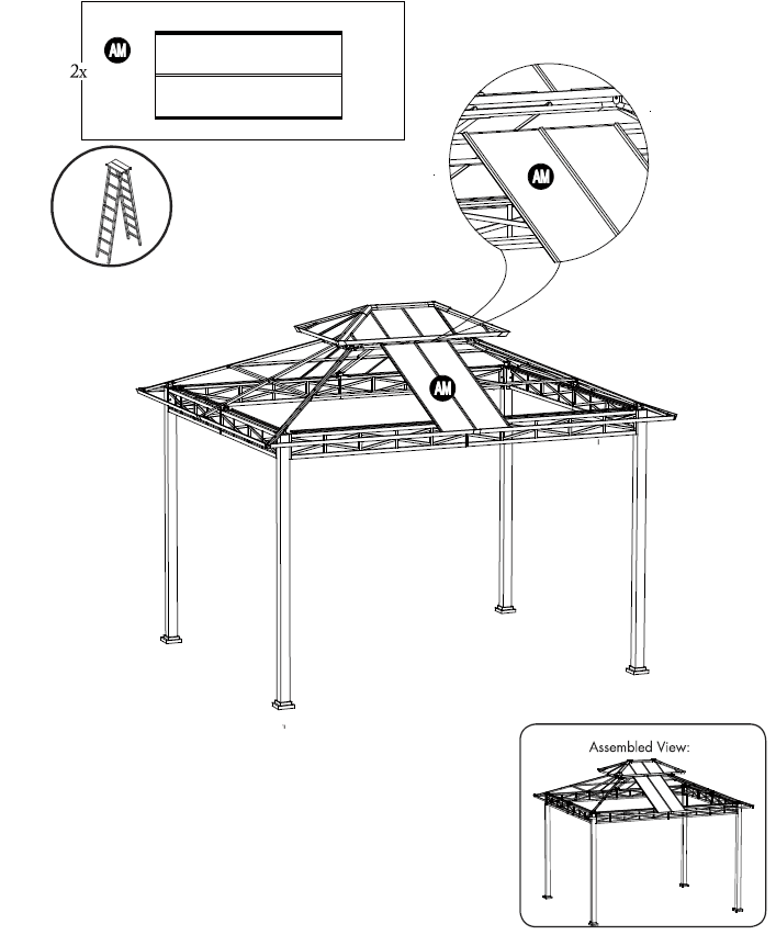 Broyhill A102010903 Hardtop Gazebo User Manual-19