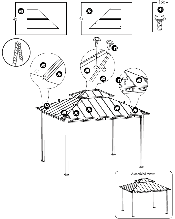 Broyhill A102010903 Hardtop Gazebo User Manual-21