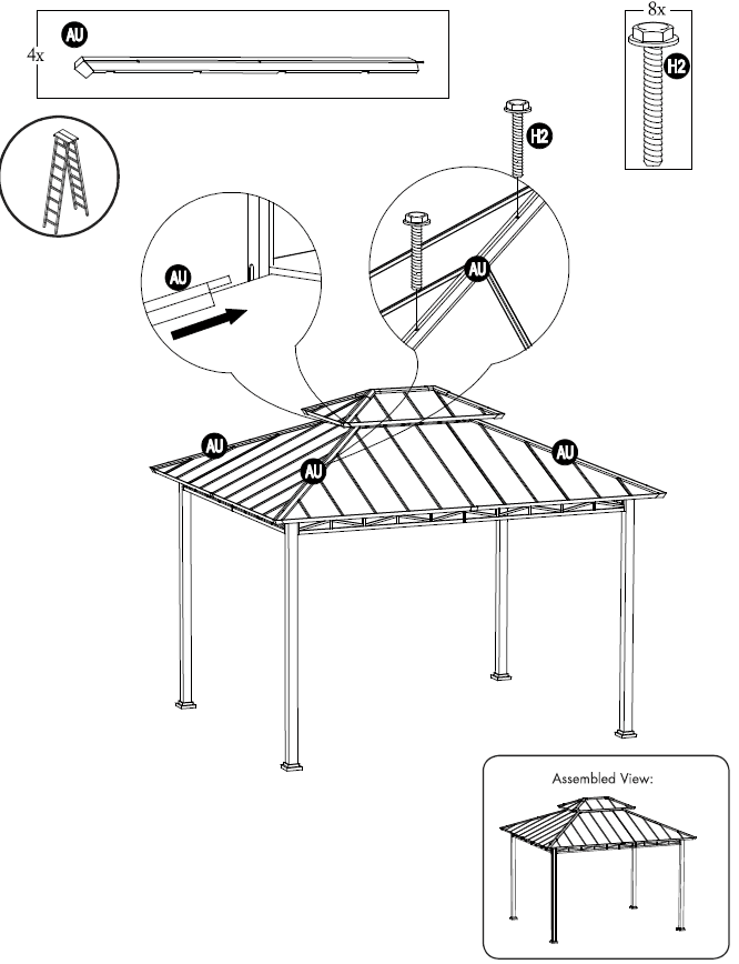 Broyhill A102010903 Hardtop Gazebo User Manual-23