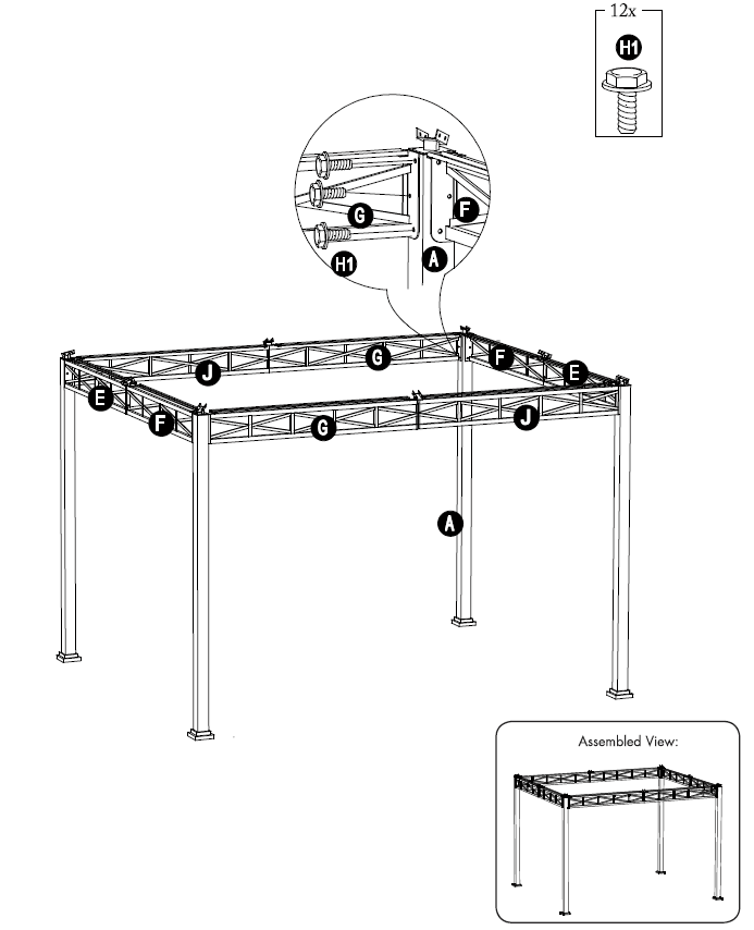 Broyhill A102010903 Hardtop Gazebo User Manual-8