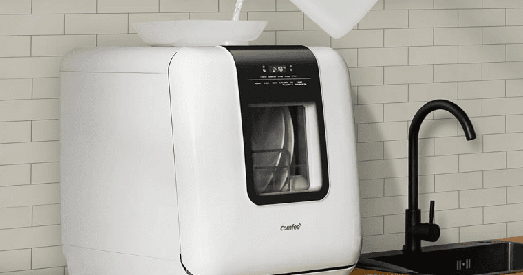 COMFEE CDC17P2AWW 6L Countertop Portable Dishwasher-featured