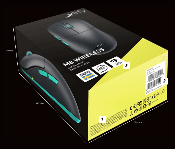 Cherry XTRFY M8 Wireless Ultra-Light Gaming Mouse-15