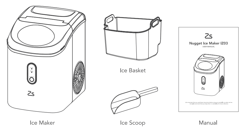 Ecozy IM-NS280C Countertop Nugget Ice Maker User Manual-1