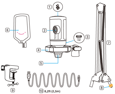FIFINE AmpliGame A6T Gaming PC USB Microphone User Manual FIFINE AmpliGame A6T Gaming PC USB Microphone-1
