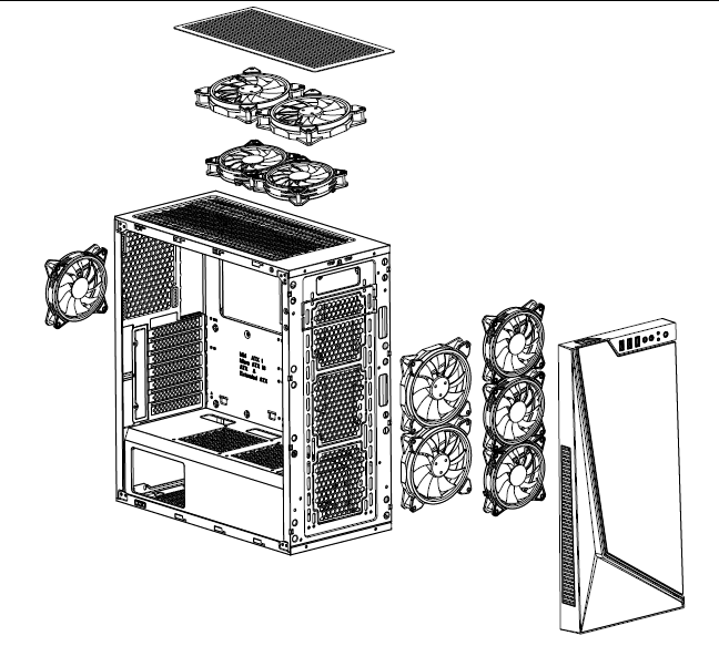 GAMDIAS Argus M1 RGB Mid Tower Gaming Case-14