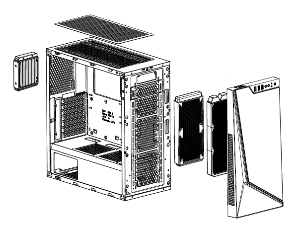 GAMDIAS Argus M1 RGB Mid Tower Gaming Case-15