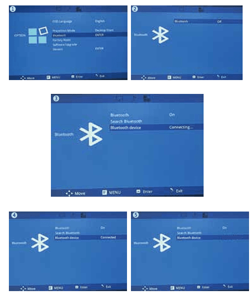 HAPPRUN H1 Portable Native 1080P Bluetooth Projector 9