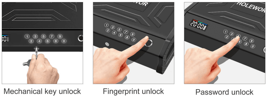 HOLEWOR B09QKPD1BX Biometric Gun Safe-8